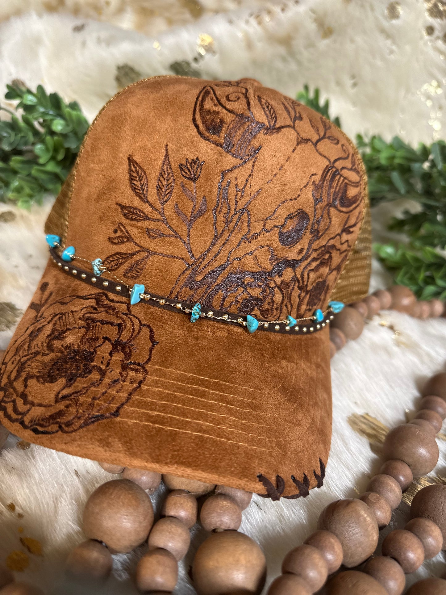 Dessert Bloom suade Hand burned hat