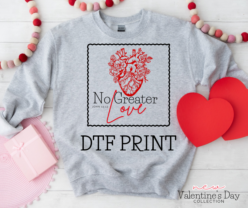 Valentine’s Day DTF transfer ready to use (physical print)