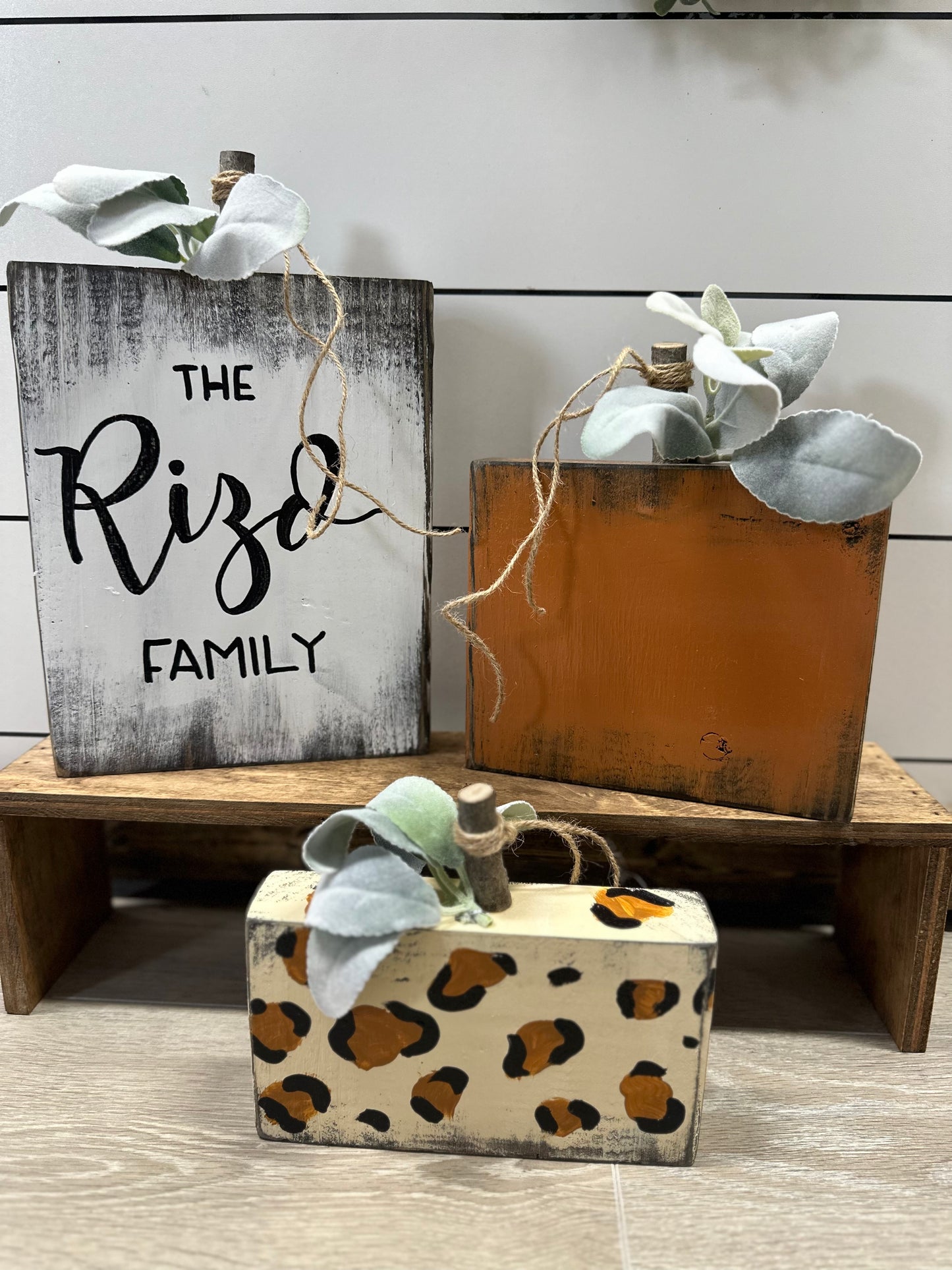 Rustic Pumpkin - customized Fall Decorations- Thanksgiving Mantle Decor- Halloween Decor