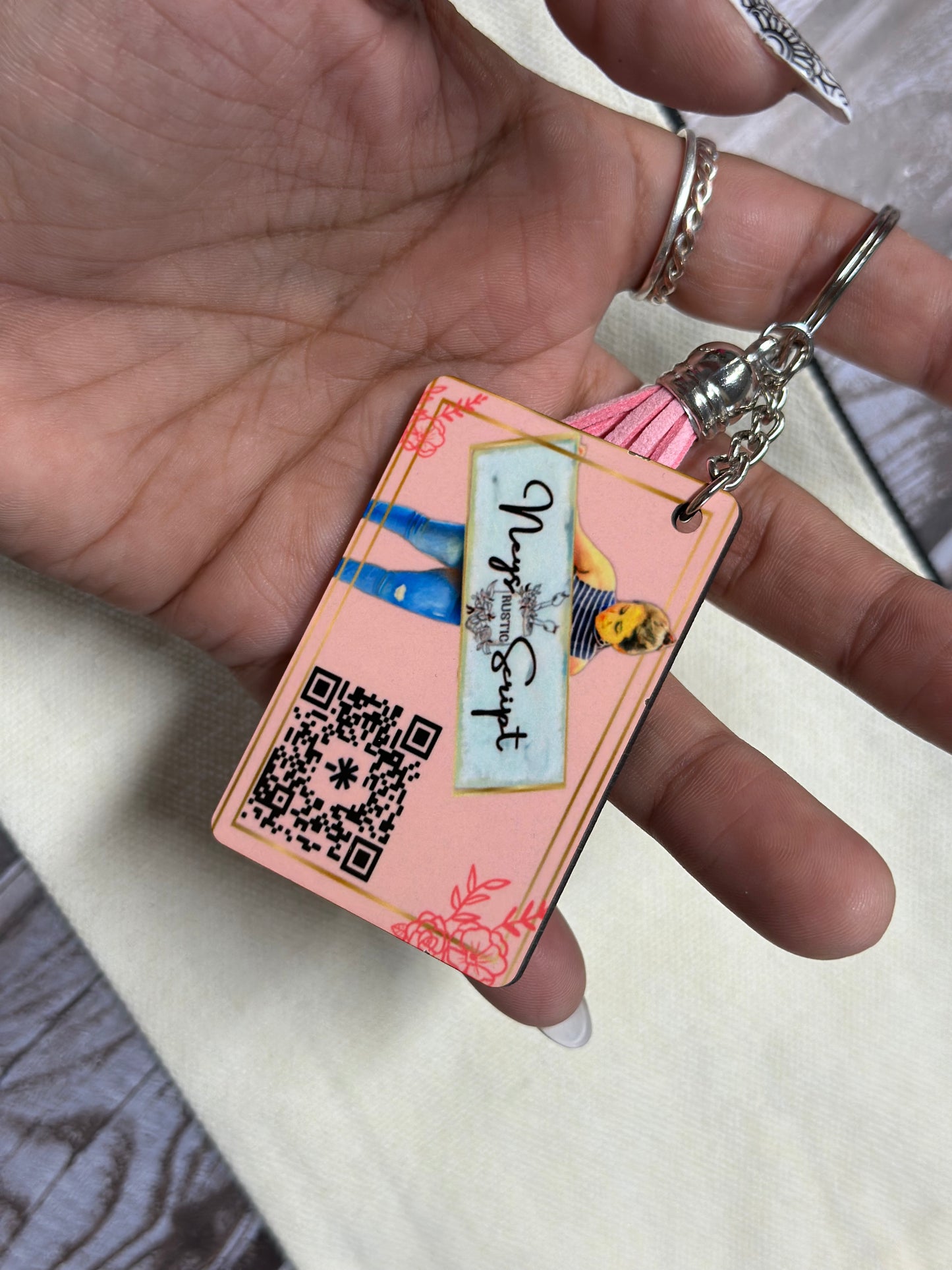 Custom QR Code keychain