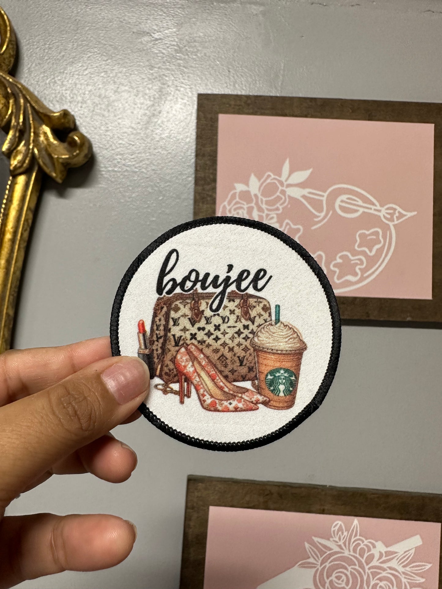 LV main kinda broke kinda boujee Starbucks coffee lover patches