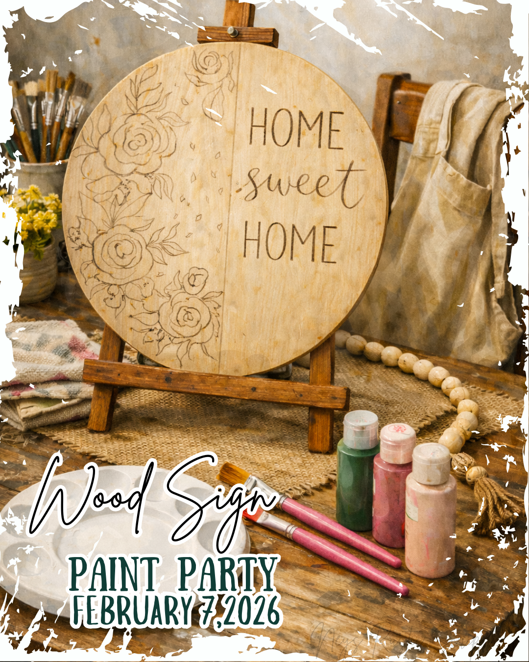 Wood Door Hanger Paint Party | February 7, 2026