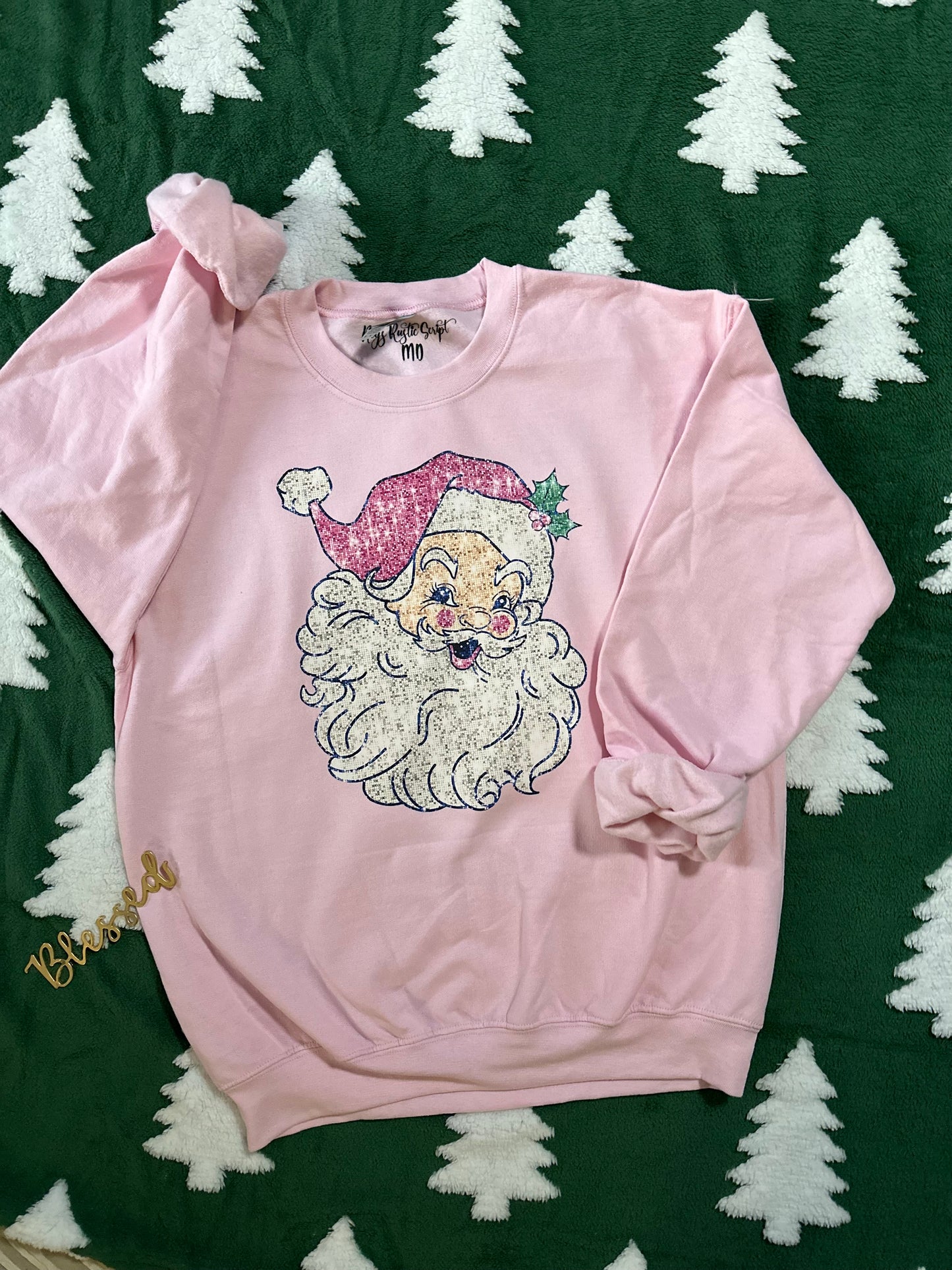 Santa faux sequin sweater