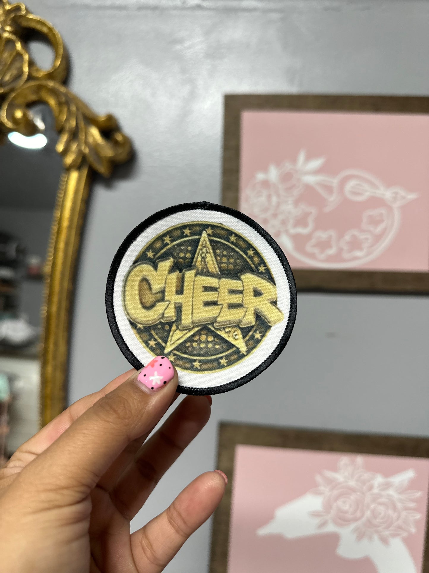 Cheer theme cheer mom  hat patches