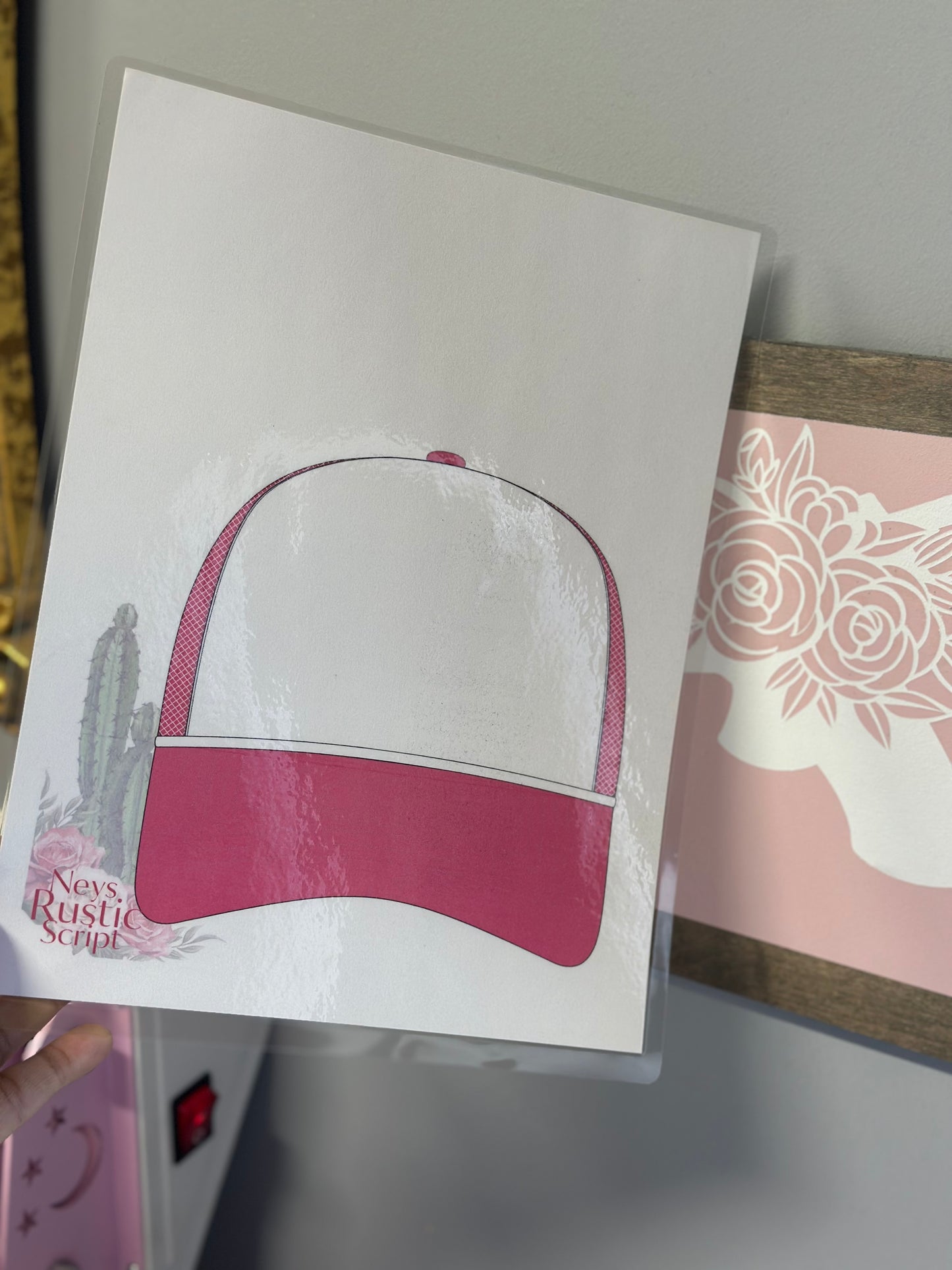 Laminated Custom hat Template