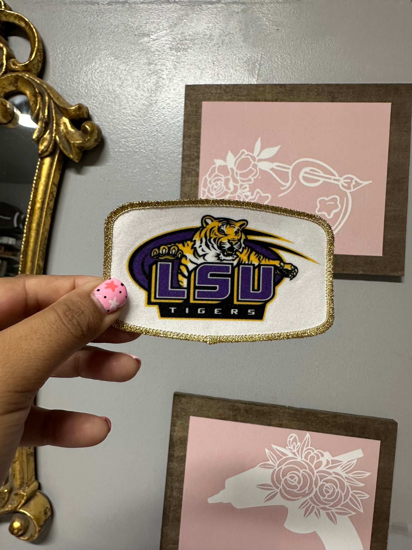 Louisiana football LSU hat patch