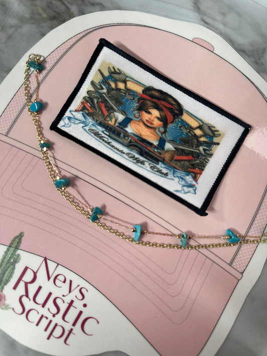 Turquoise gold Chain