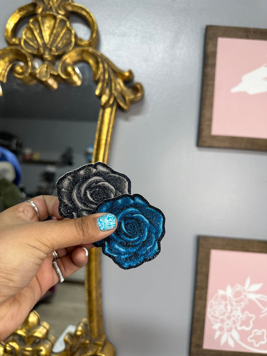 Glitter Rose Hat Patch