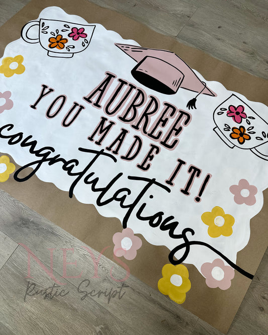Hand-Painted Custom Banner – Personalized Party Decor for Any Occasion and Event