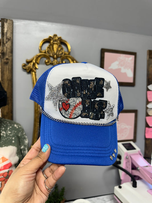 Game day Sports Mom baseball Trucker Hat Custom Team Spirit Hat