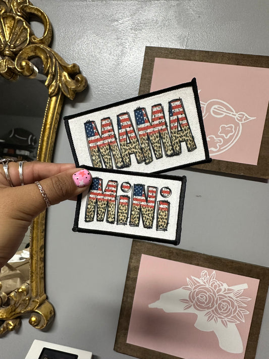 Mama & Mini patriotic Hat patches