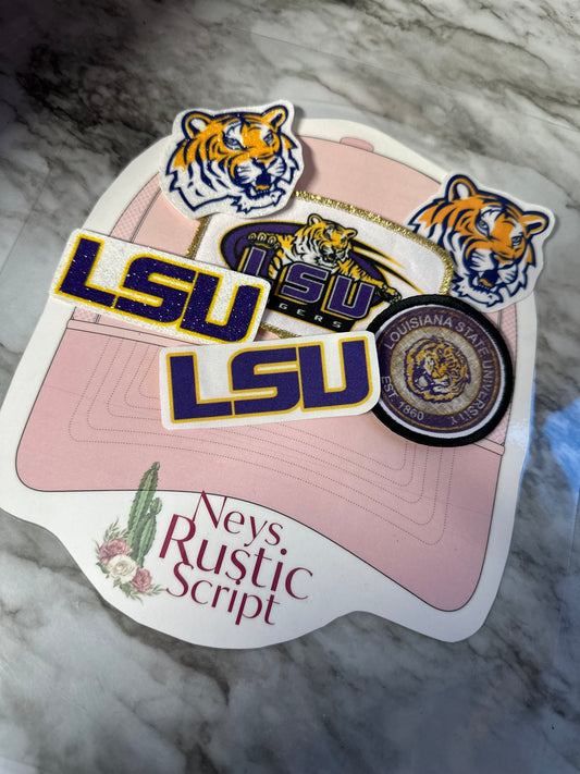 Louisiana football LSU hat patch