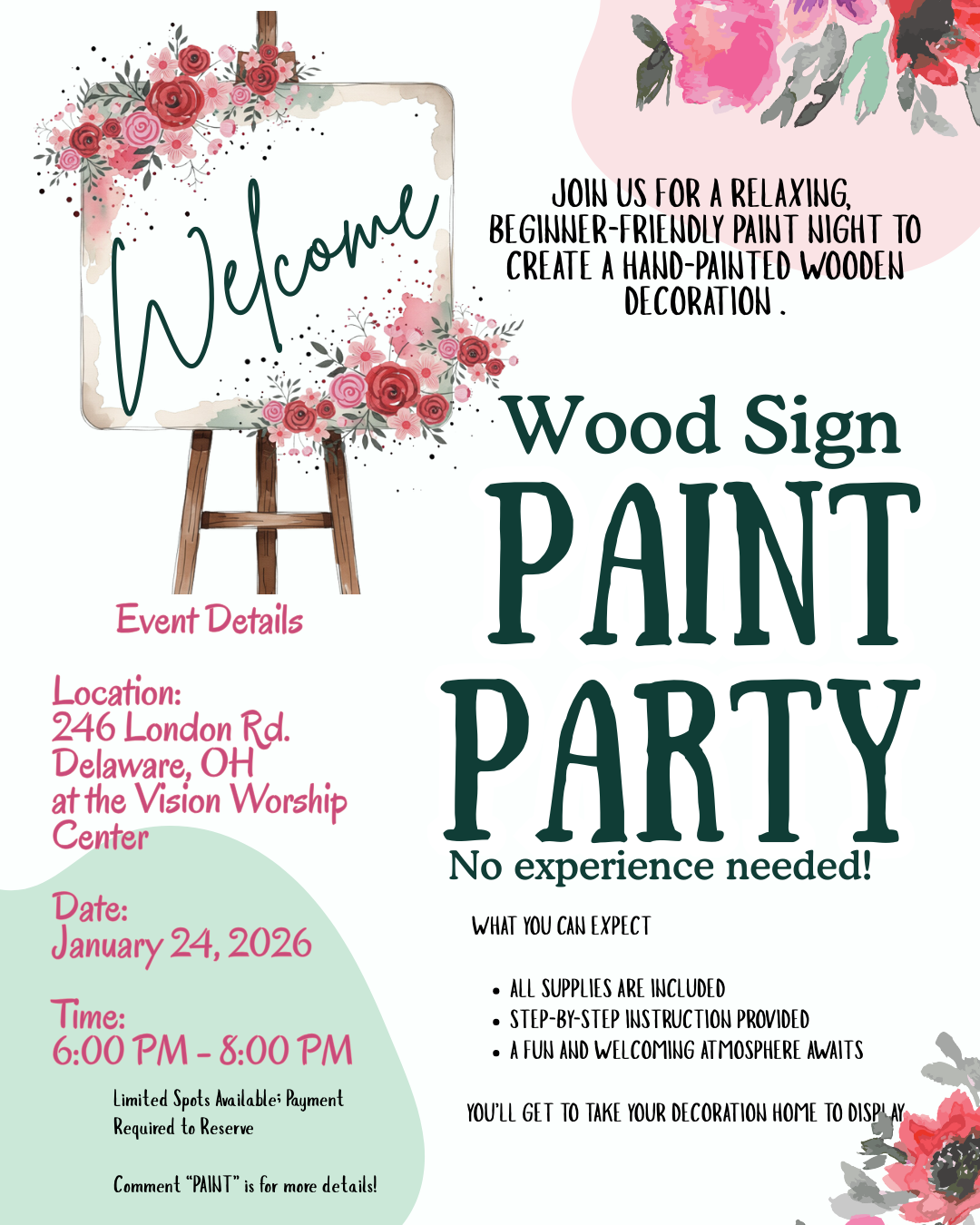 Wood Door Hanger Paint Party | February 7, 2026