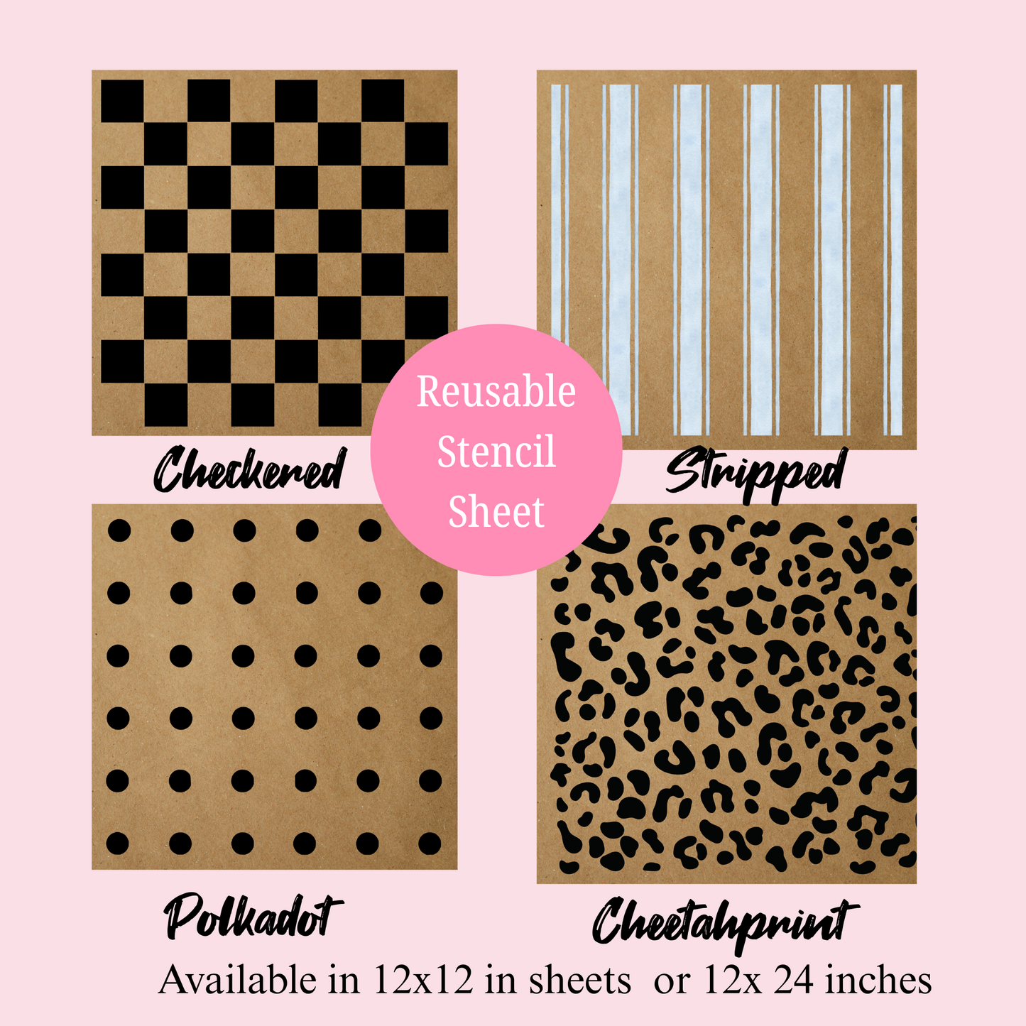 Reusable Stencil sheet for wood, banners, canvas