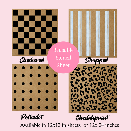 Reusable Stencil sheet for wood, banners, canvas