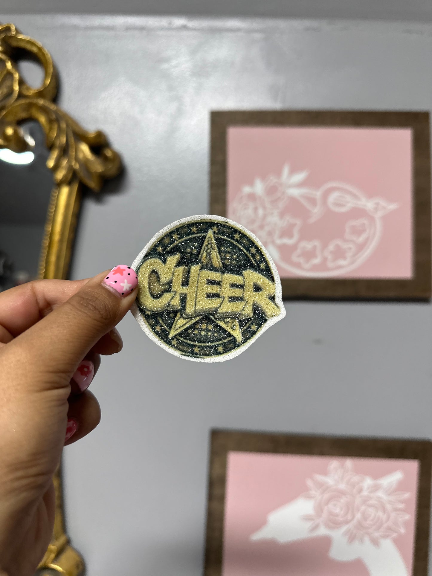 Cheer theme cheer mom  hat patches