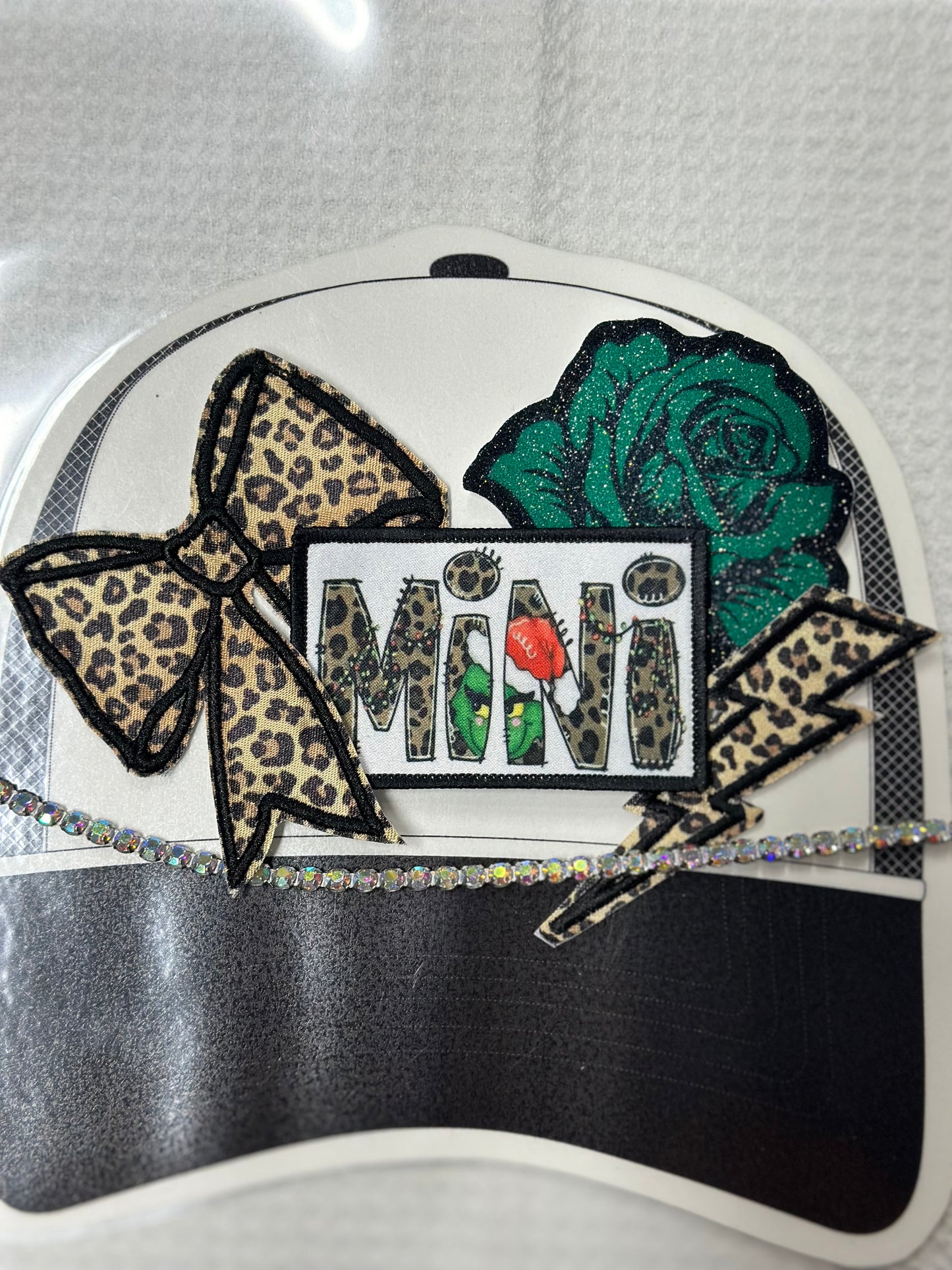 Leopard print Mama and Mini christmas patch