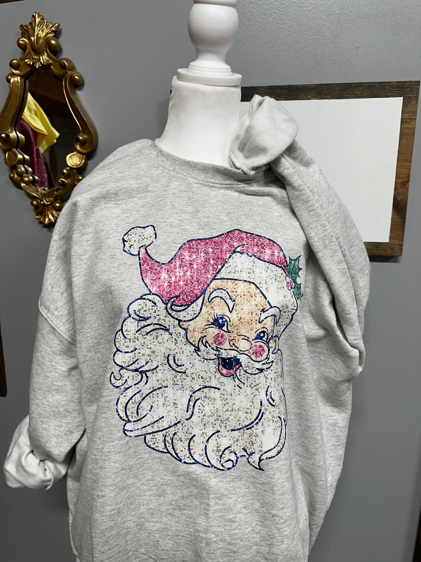 Santa faux sequin sweater