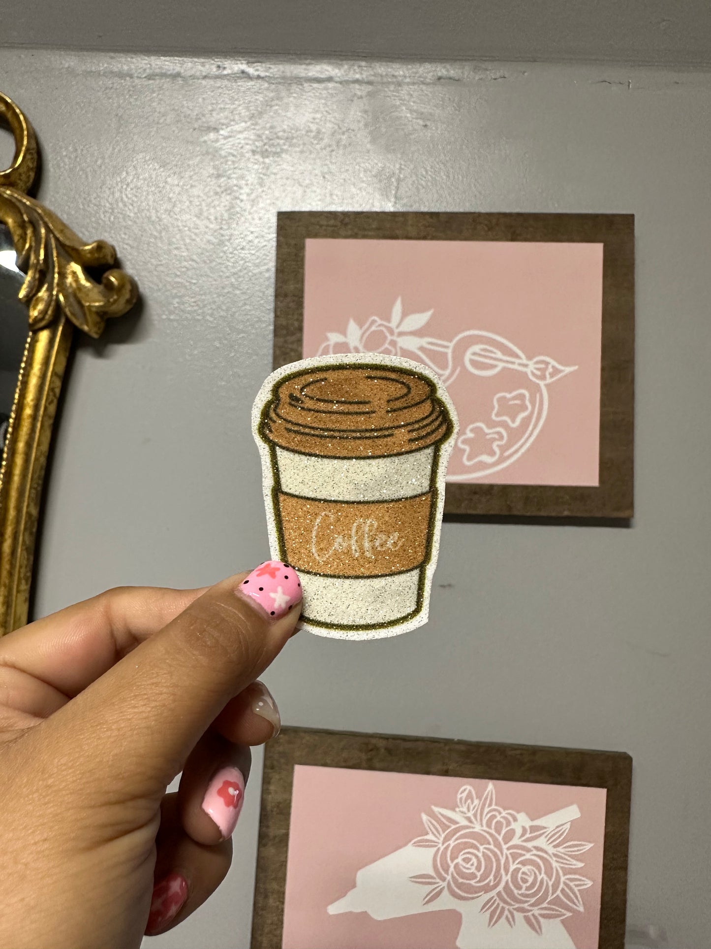 Glitter Coffee cup filler patch