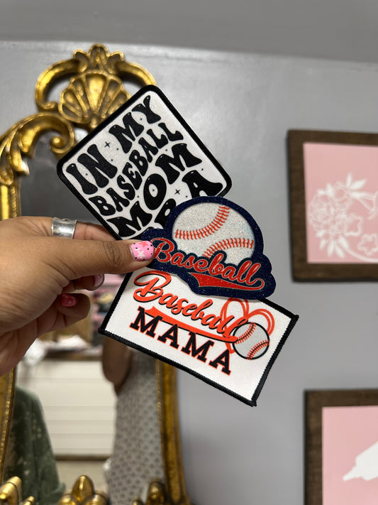 Baseball mom hat patches