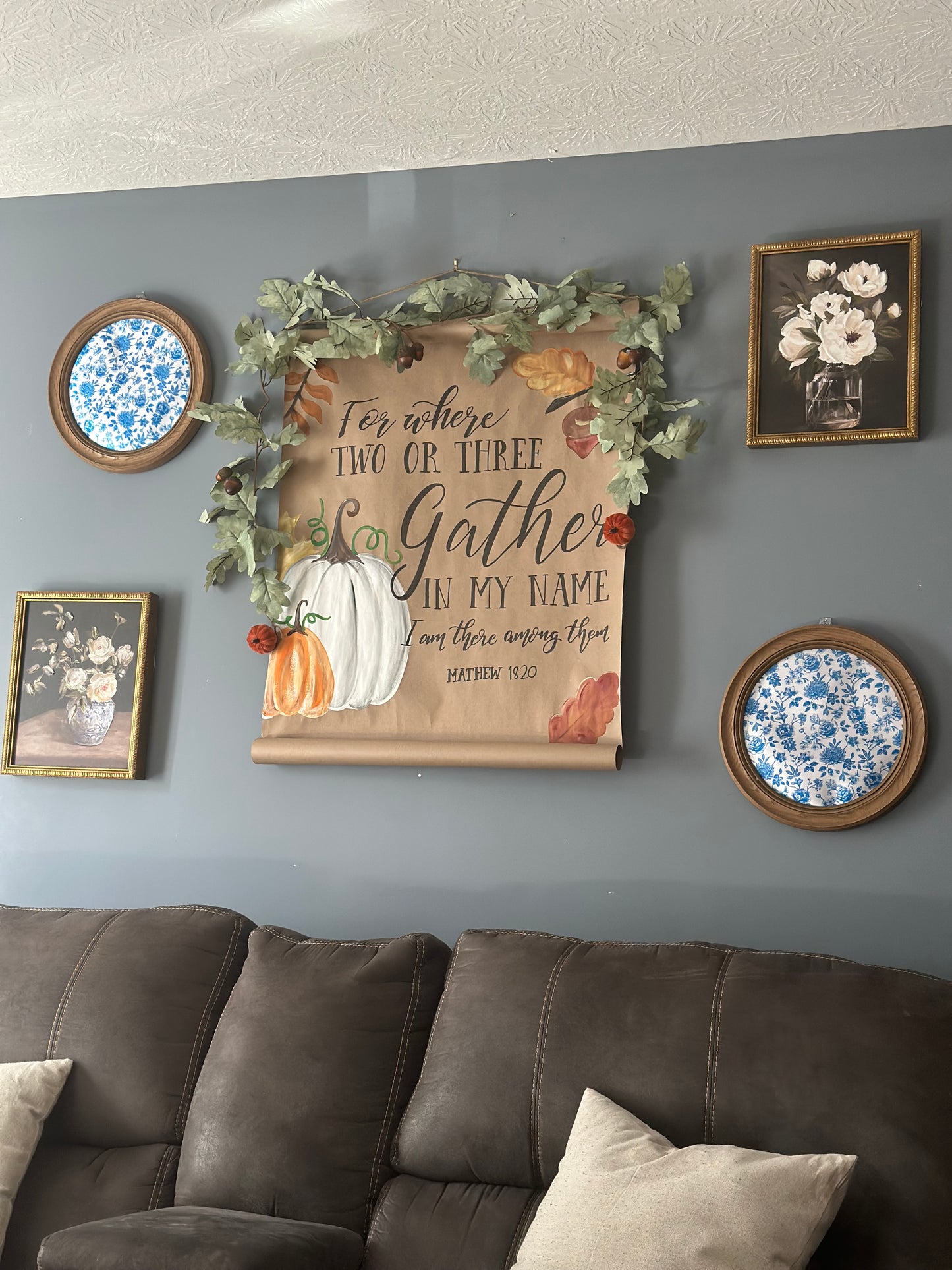 Handpainted Custom Scroll wall decor