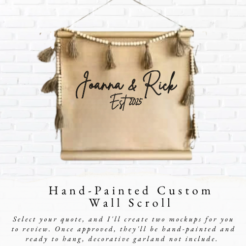 Handpainted Custom Scroll wall decor