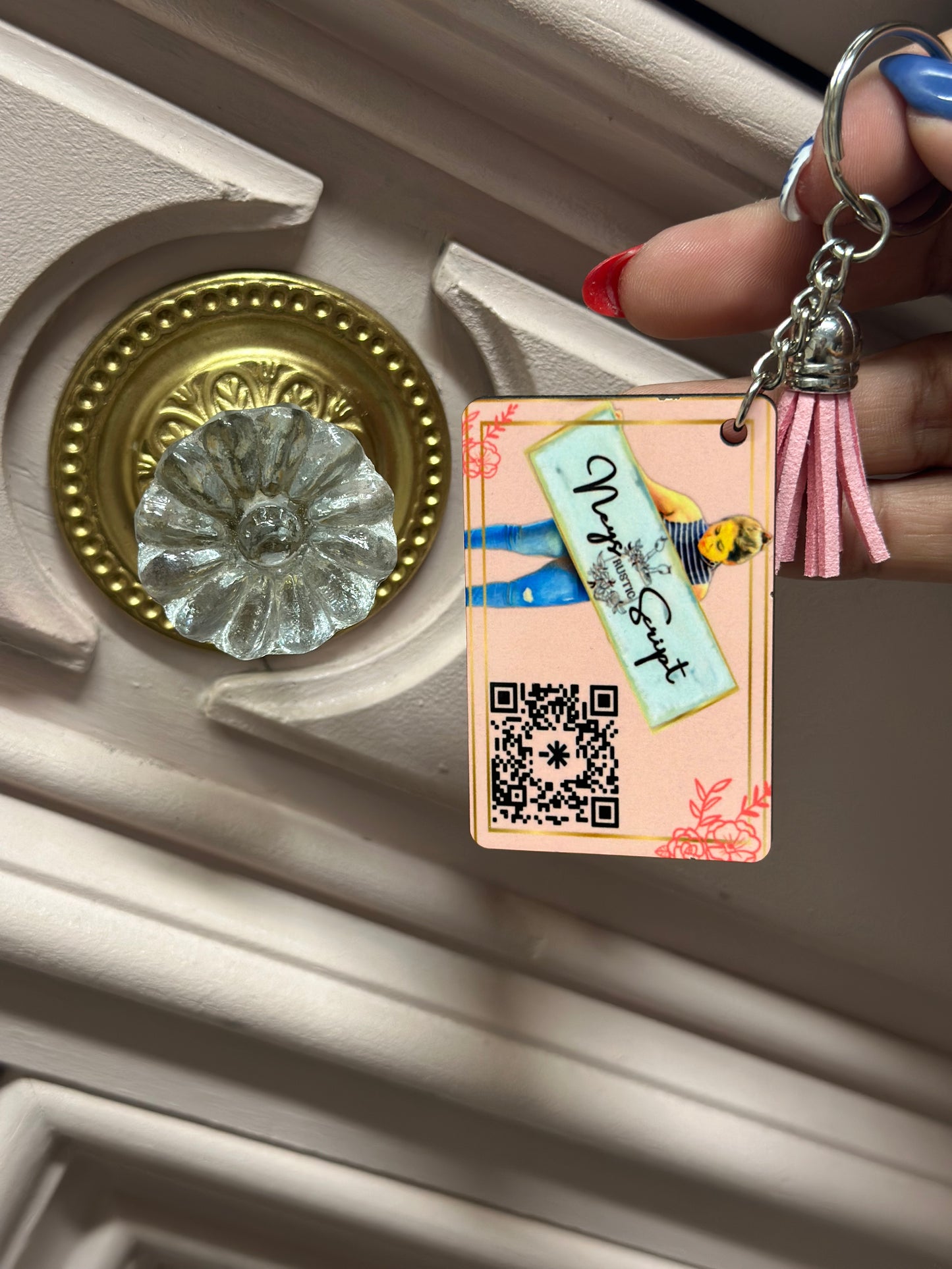 Custom QR Code keychain