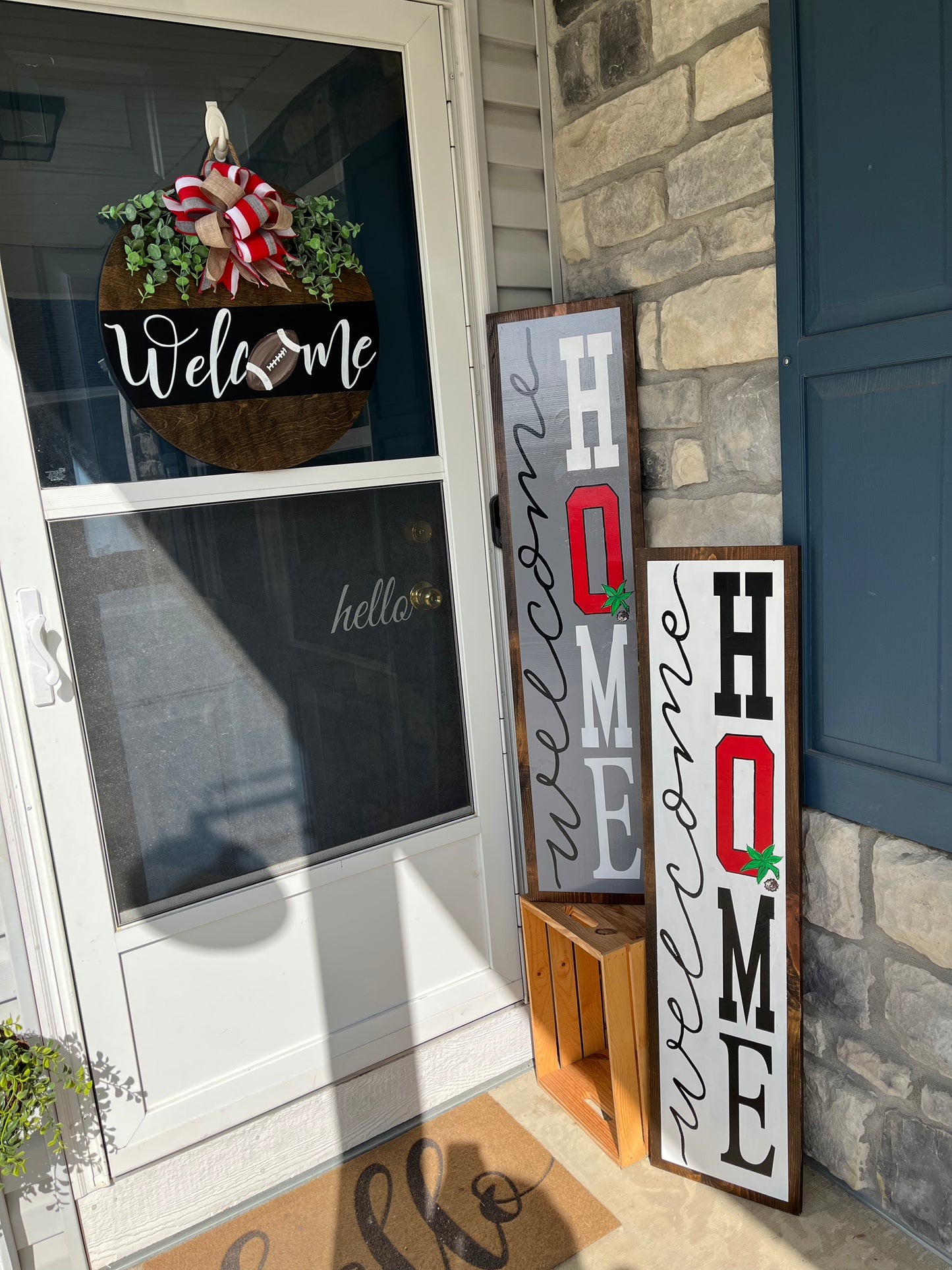 Frame style Ohio State Welcome HOME sign .