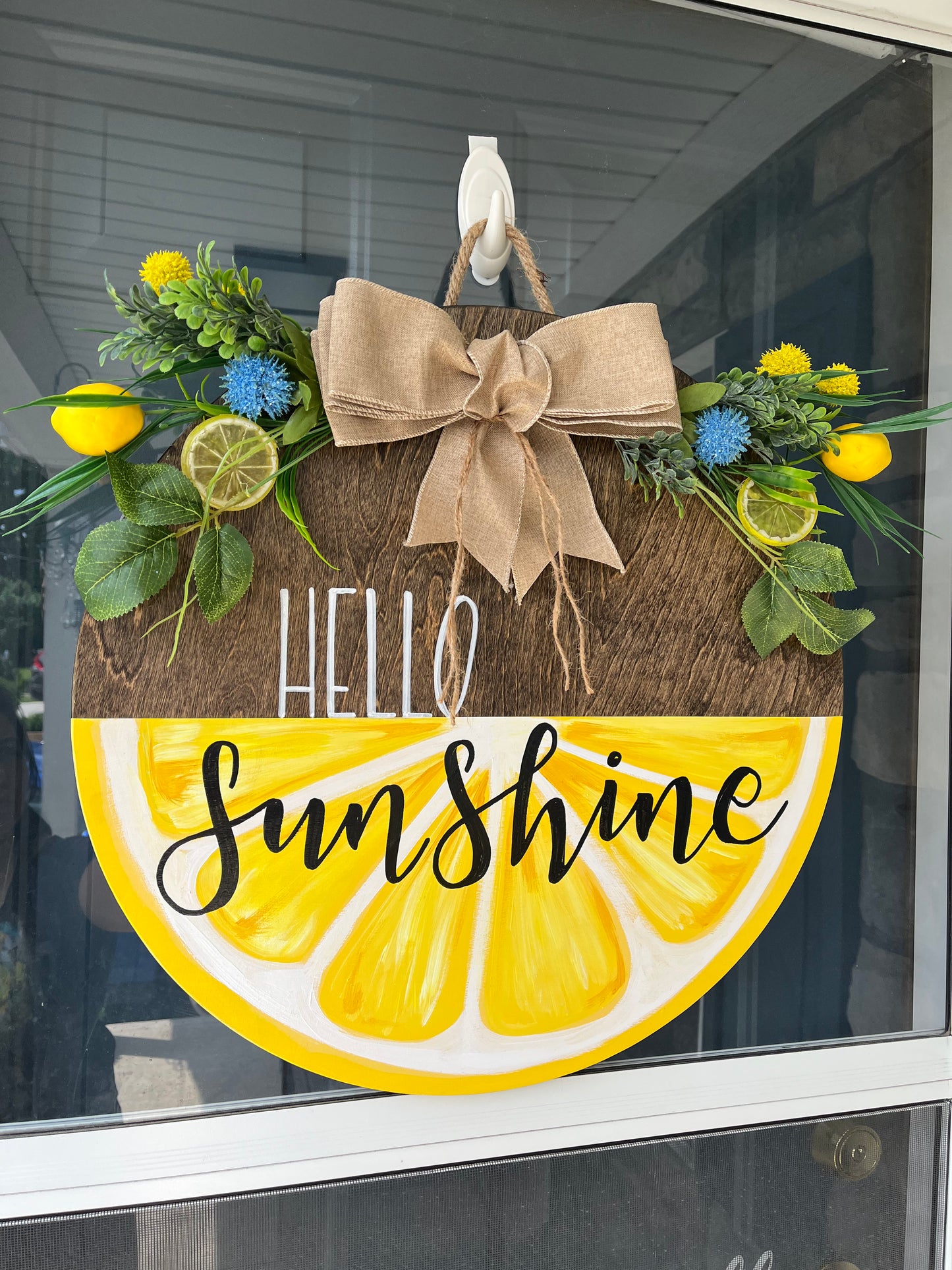 Lemon drops door hanger sign