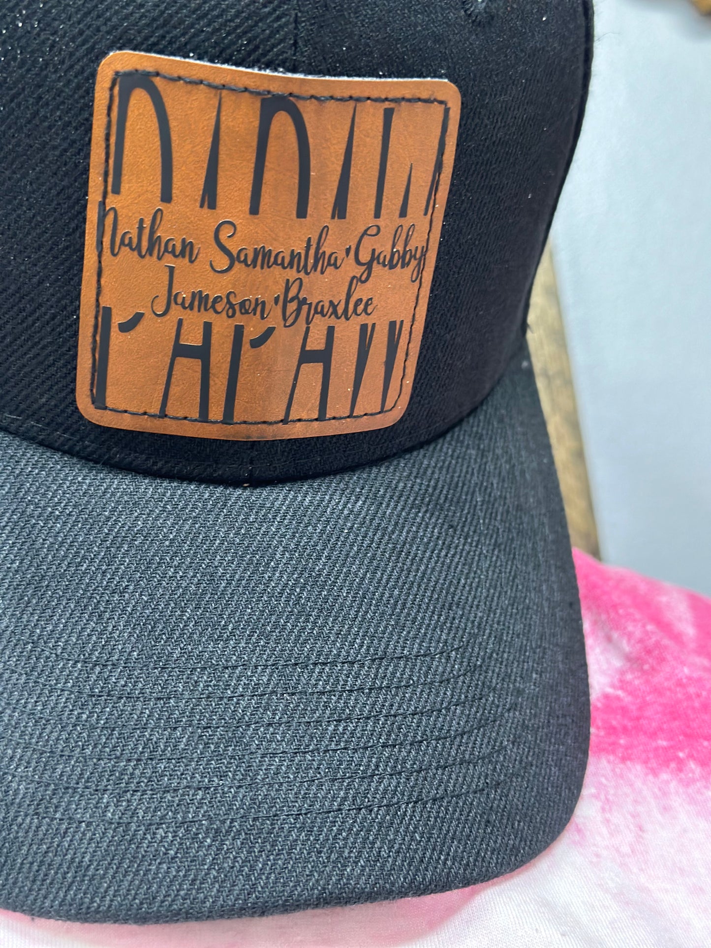 Personalized Dad Hat with Custom Children Names Adjustable baseball cap