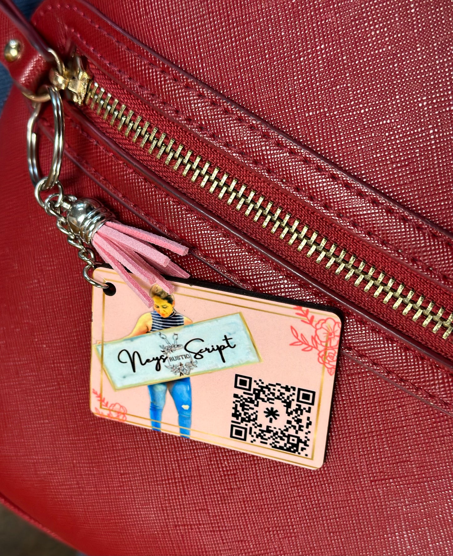 Custom QR Code keychain