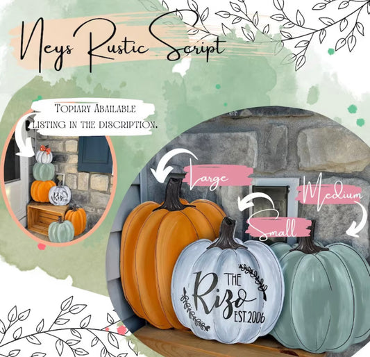 Personalized Wood Pumpkin - Fall Decor - Rustic Pumpkin - customized Fall Decorations- Thanksgiving Mantle Decor- Halloween Decor