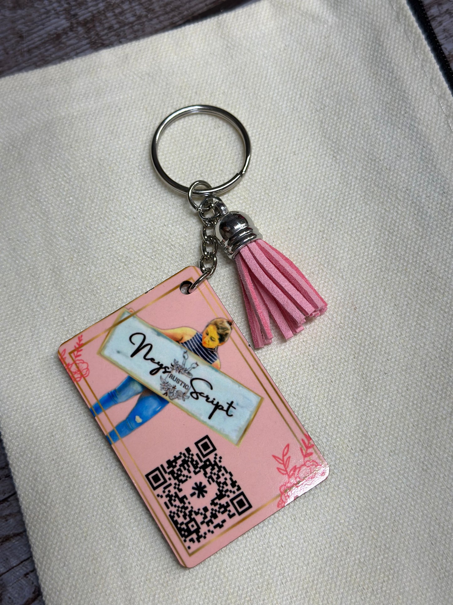 Custom QR Code keychain