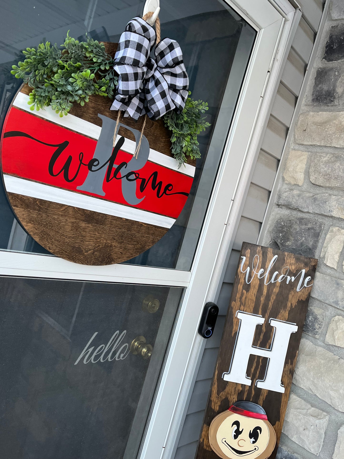 Ohio Personalized welcome door sign