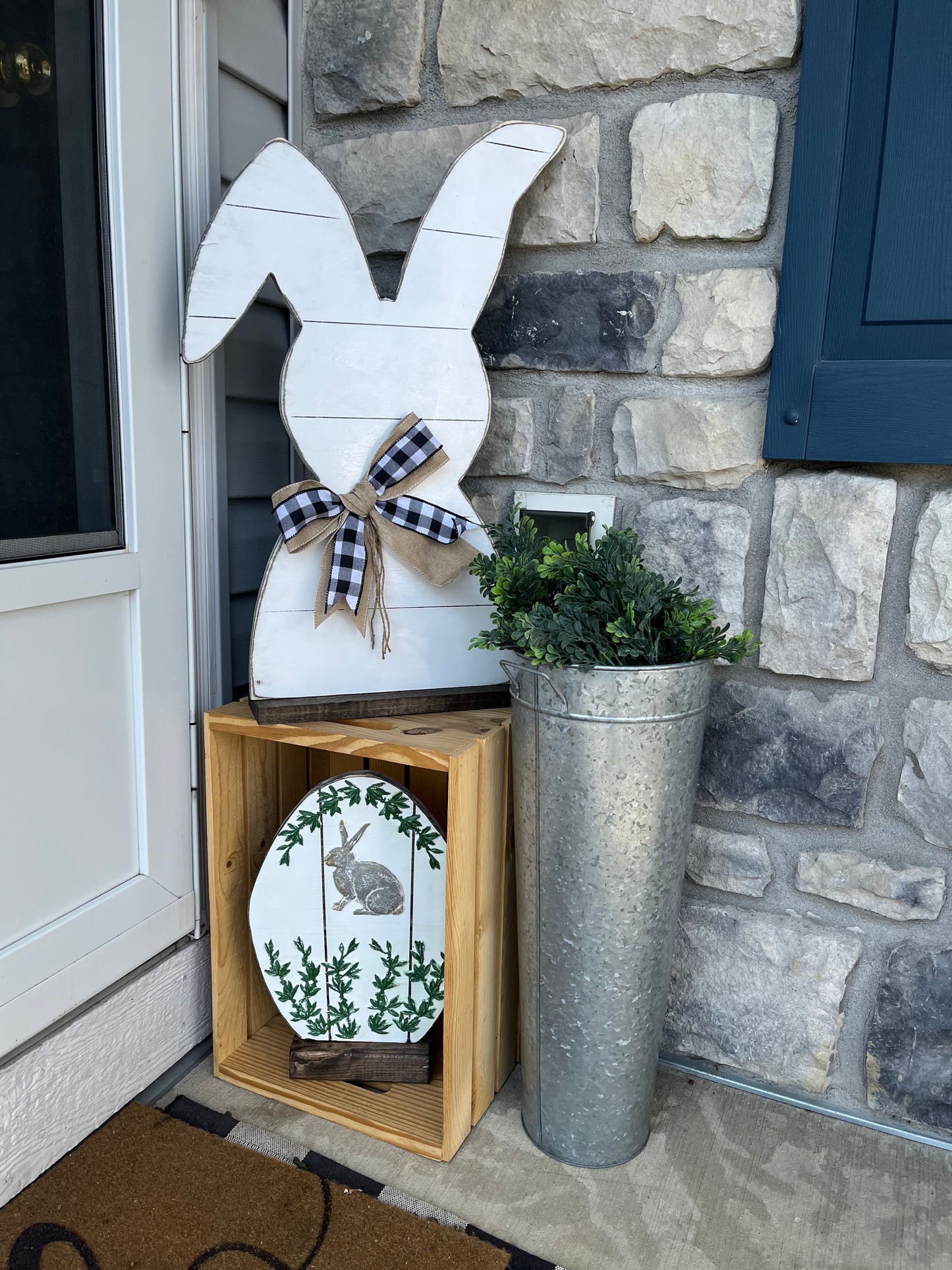 Pallet wood bunny, rustic neutral porch bunny, Rustic shiplap Bunny , wooden Easter bunny decor ,spring decor, Large Wood art, porch holiday