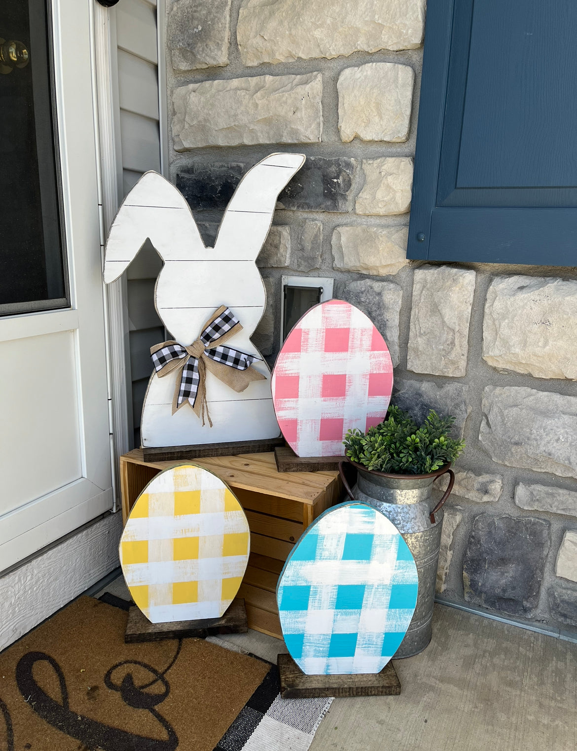 Pallet wood bunny, rustic neutral porch bunny, Rustic shiplap Bunny , wooden Easter bunny decor ,spring decor, Large Wood art, porch holiday